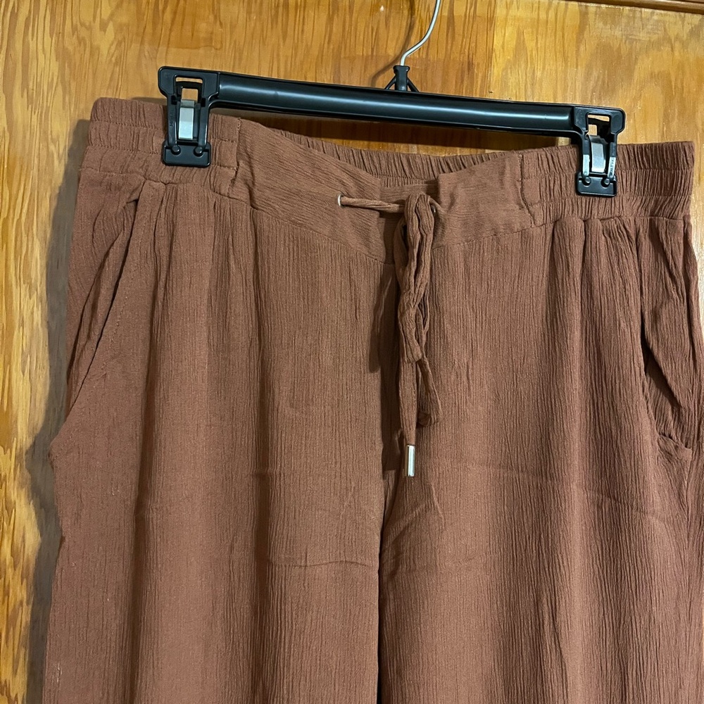 Brown Wide Leg Pants - Picture 2 of 4